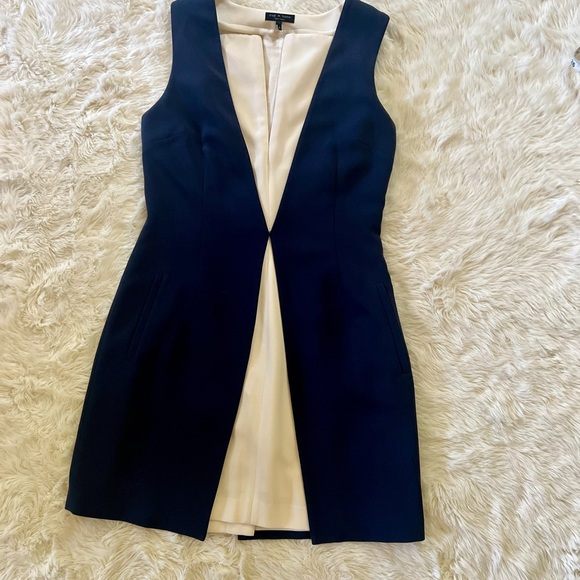 RAG & BONE Color Block Navy & Creme Dress Size 4 - Picture 7 of 10